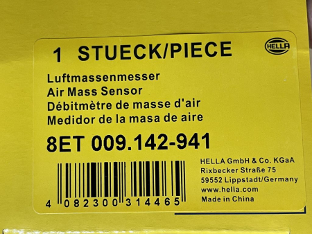 8ET009142941 8ET009142-941 original Hella air mass meter LEXUS TOYOTA NEW