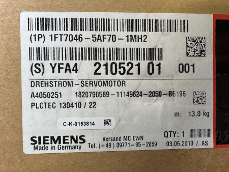 1FT7046-5AF70-1MH2 Siemens SIMOTICS S synchronous motor NEW