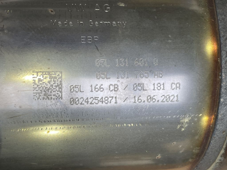 Preview: 05L131601Q original VAG diesel particulate filter DPF NEW