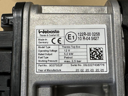 Preview: 7T0815007B original VAG Webasto Heizgerät Standheizung Benzin NEU