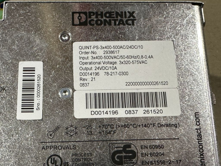 Preview: Phoenix Contact Quint-PS-3x400-500AC/24DC/10 2938617