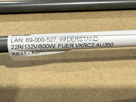Preview: KUKA Bremswiderstand WIDERSTAND Rohrheizelement 69-000-527 22R 132V 800W neu