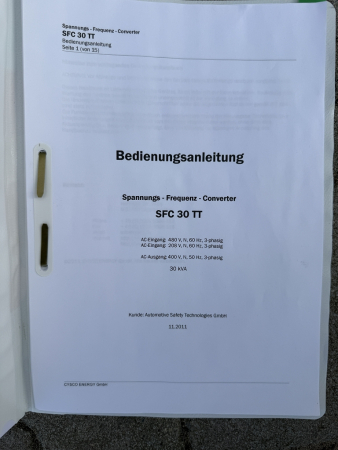 CYSCO ENERGY SFC 30 TT SFC30TT Spannungs-Frequenz-Wandler mit 2× Spannungswandlern