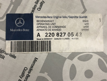 A2208270542 Command station Command Mercedes C215 W220 V220 NEW USA model
