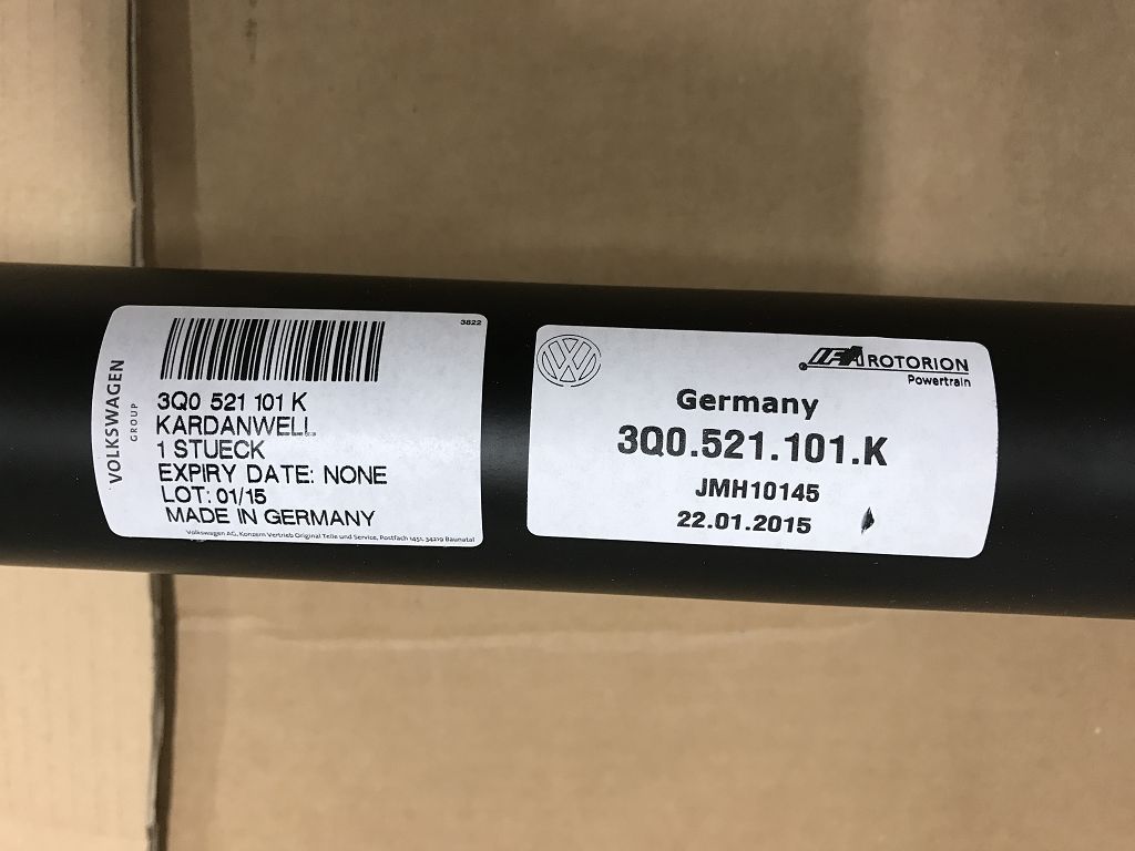 ABS-world-Online - Engine electronics, control devices, ABS used and new -  3Q0521101K Original VW cardan shaft Passat 1.4 TSI ACT 150PS NEW