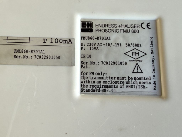 Endress+Hauser Prosonic FMU860 Füllstandmessgerät FMU860-R7D1A1 unbenutzt