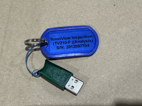 Olympus TomoView Inspection Software TV210-F USB Dongle + Kabel gebraucht