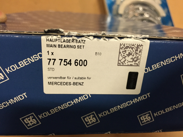 77754600 77754604 KOLBENSCHMIDT crankshaft bearing Main bearing set Mercedes OM 457