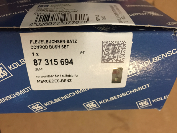 KOLBENSCHMIDT 87315694 Connecting rod bearing bush KIT Mercedes