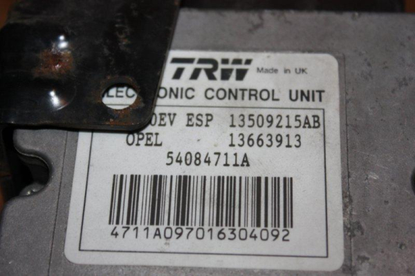 13663913 13509215AB EBC430EV 54084711A 13136694 ABS-ESP hydraulic unit Opel TRW