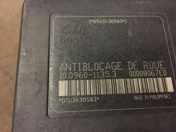 ABS ESP 9650222880 unit controller Peugeot 206