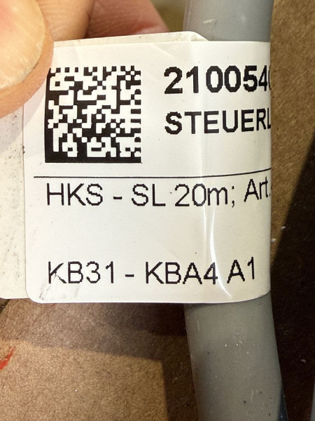 KUKA Steuerleitung Kabel HKS-SL 20m Sub-D Art.Nr. 1227182 (gebraucht)