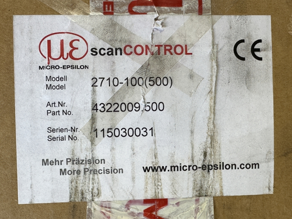 Micro-Epsilon ScanControl 2710-100(500) profile scanner NEW