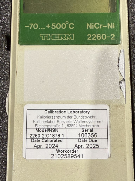 THERM Digitalthermometer Temperaturmessgerät 2260-2 NiCr-Ni −70…+500 °C gebraucht