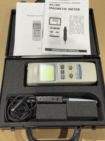 PCE Instruments AC/DC Magnetfeldmessgerät Gaussmeter PCE-MFM 3000 gebraucht