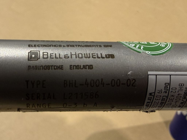 Bell & Howell Pressure Transducer Drucksensor BHL-4004-00-02 0–3 bar (gebraucht)