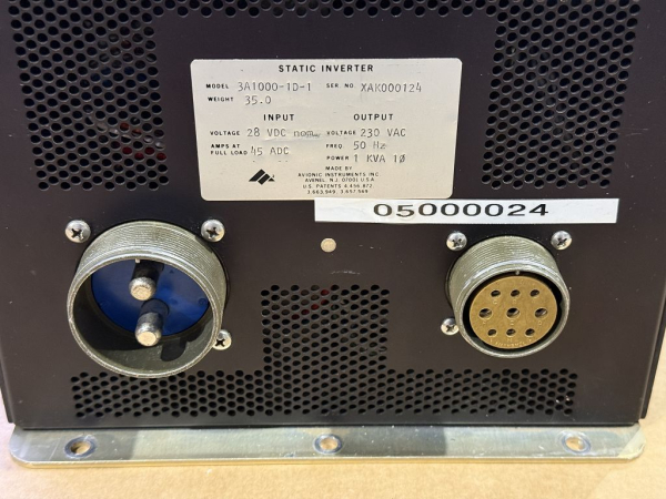 Avionic Instruments 3A1000-1D-1 Static Inverter Spannungsumrichter (gebraucht)