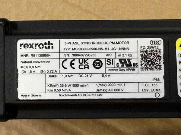 Rexroth R911308684 MSK030C-0900-NN-M1-UG1-NNNN Servomotor NEU