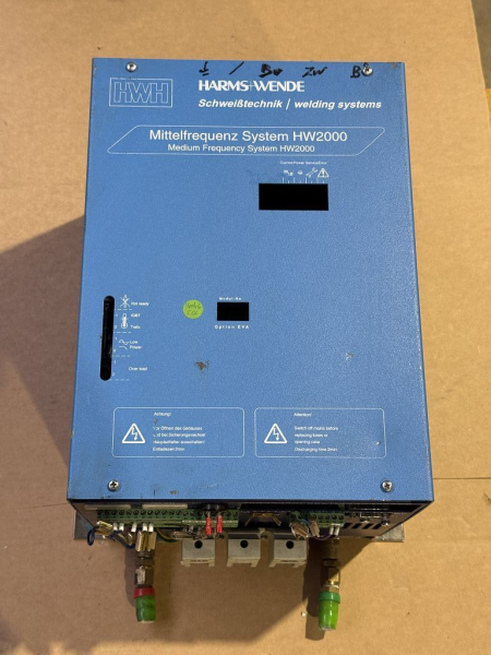 Harms + Wende HWI2808WFSERIELL0100 Mittelfrequenz System HW2000 Schweißsteuerung gebraucht