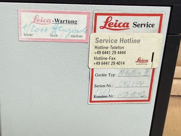 Leitz Wetzlar Metallux-3 Metallmikroskop NPL Fluotar 100x 50x 20x 10x 5x + EA-PS 2016-100 gebraucht