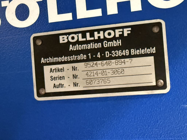 BÖLLHOFF RIVSET Stanznietsystem Halbhohlstanznietsystem Automationsanlage 6073765 gebraucht