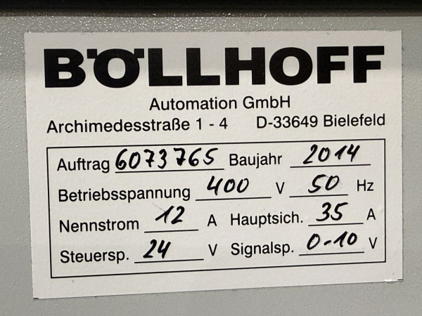 BÖLLHOFF RIVSET Stanznietsystem Halbhohlstanznietsystem Automationsanlage 6073765 gebraucht