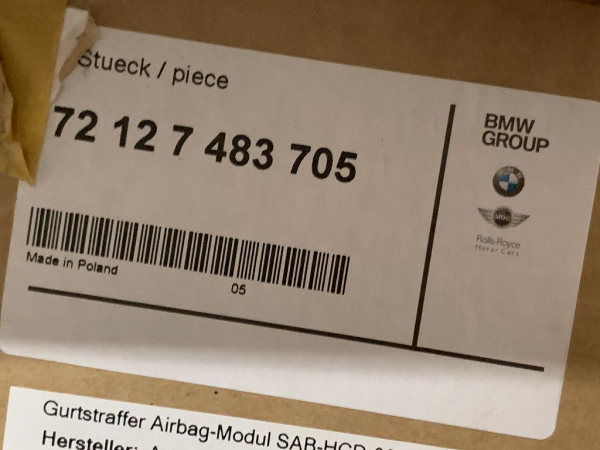 72127483705 original BMW belt tensioner module X5 X7 NEW