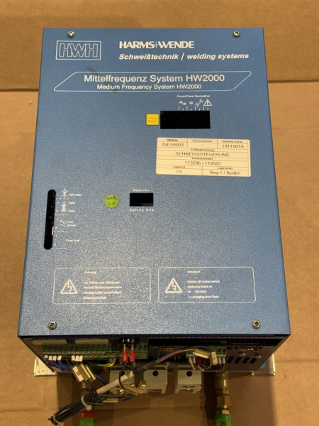 Harms+Wende HW2000 medium frequency system welding controller HWI2808WFSERIAL0100 18096 used