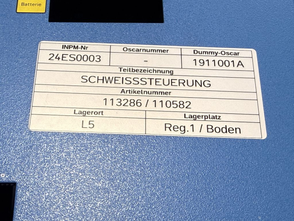 Harms+Wende HW2000 medium frequency system welding controller HWI2808WFSERIAL0100 18096 used