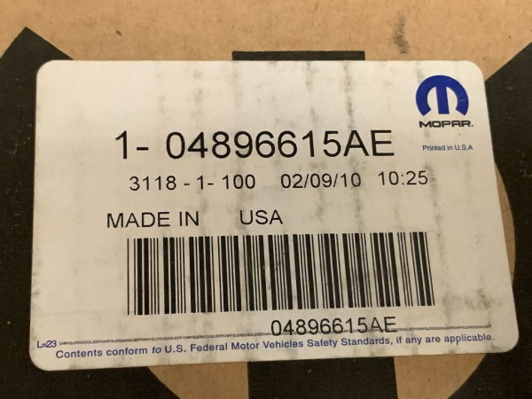 P04896615AE Airbag Steuergerät für Chrysler Jeep Patriot NEU