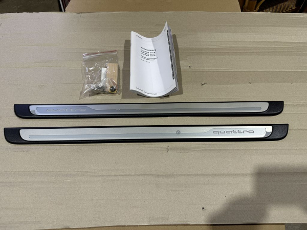 8V0071300B original Audi A3 Quattro illuminated door sill panels NEW