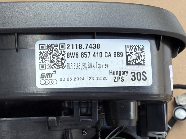 Original Audi A5 S5 RS5 RHD Außenspiegelgehäuse 8W6857410CA rechts, elektrisch verstellbar, satinschwarz (Neu)