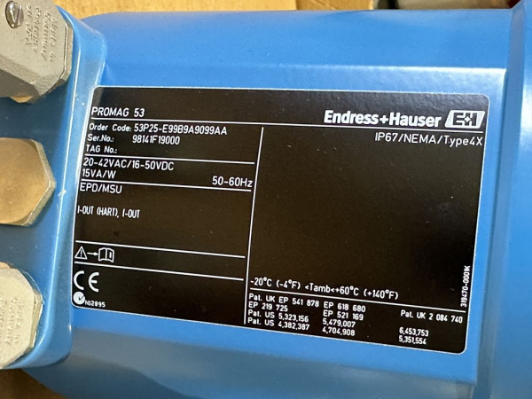 ENDRESS & HAUSER Promag 53P 53P25-E99B9A9099AA NEU