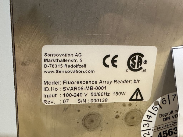 Sensovation Flair blue/red Fluorescence Array Reader Scanner SVAR06-MB-001 (new/unused)