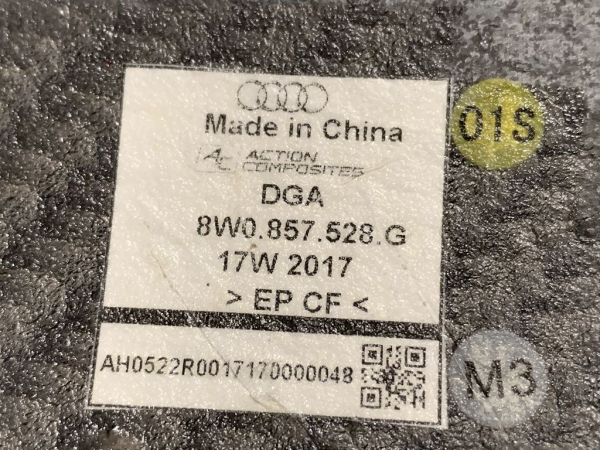 8W0857528G original Audi Carbon cover cap mirror right NEW