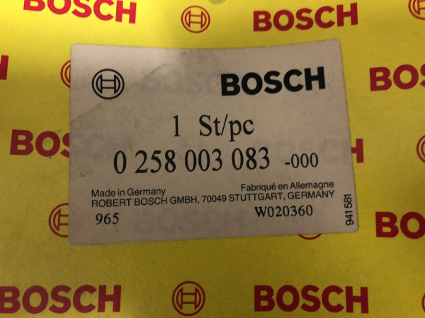 0258003083 Original Bosch Lambda Sensor Fiat (146) UNO 1.4 52kW NEW