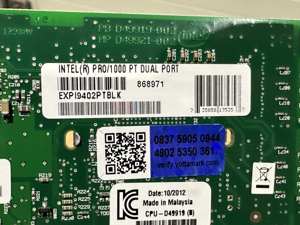 EXPI9402PTBLK PRO/1000 PT DUAL PORT