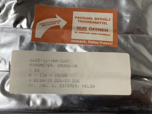 6685-12-166-3287 6685121663287 original Bundeswehr pressure gauge NEW