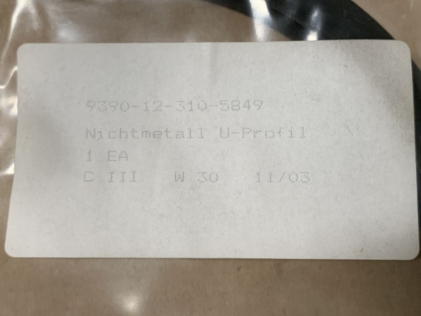 9390-12-310-5849 original Bundeswehr non-metal U-profile NEW