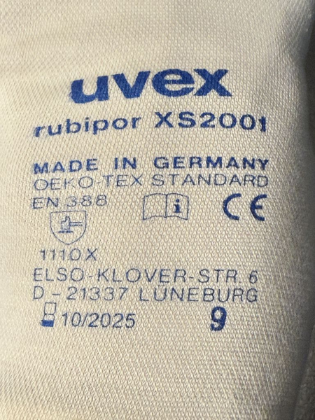 UVEX rubipor XS2001 Assembly Gloves Size 8 (New, 10 Pairs)