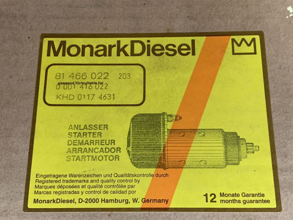 81466022 Original Monark starter starter truck NEW