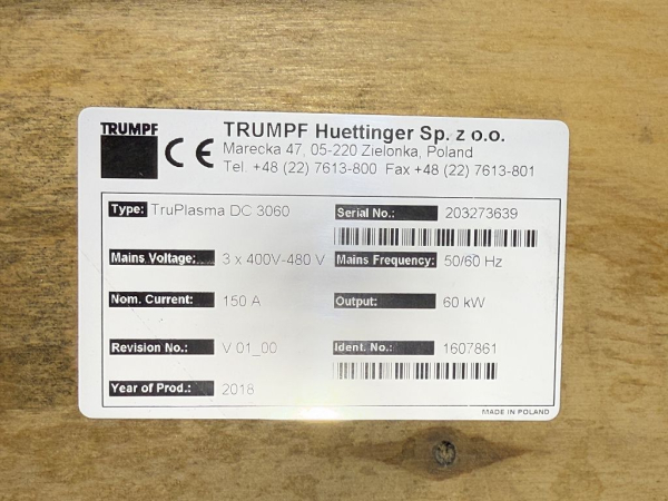 Trumpf Hüttinger TruPlasma DC 3060 (Neu)