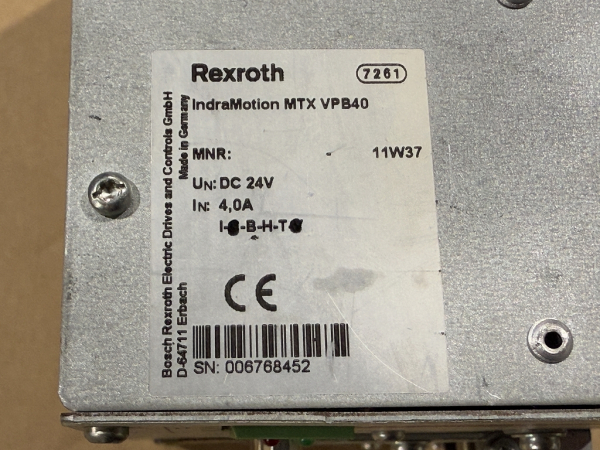 Rexroth IndraMotion MTX VPB40 + R911170645 CMP60.2-SP-304-FN-NNNN-NW