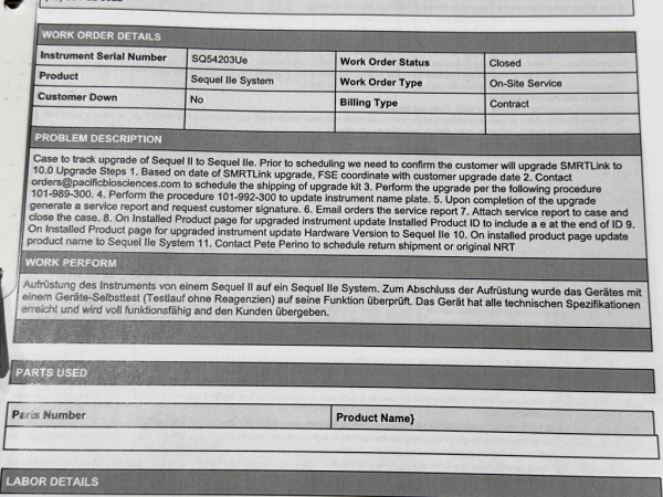 PacBio Sequel IIe DNA Sequencing System (used, upgraded)