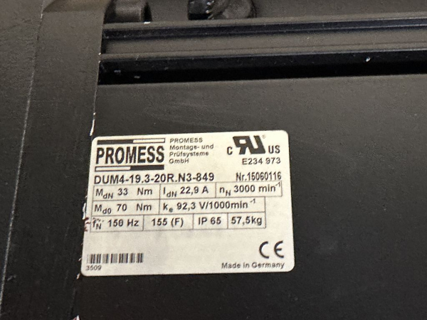 PROMESS KA-EMF240 / 300 kN Präzisionspresse mit Unidrive SP4401 (Gebraucht)