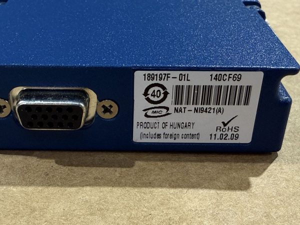 National Instruments NI 9421 – 8-Channel 24 V Digital Input Module (used)