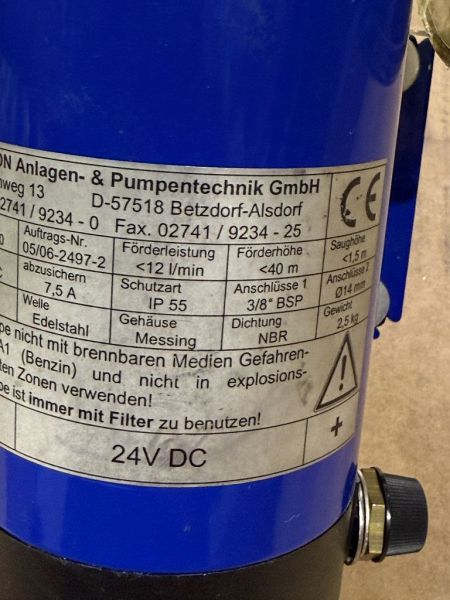 HARTON ZP 12/40 Zahnradpumpe Förderpumpe 24V DC (gebraucht)