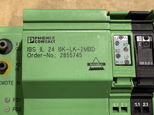 Phoenix Contact INTERBUS IBS IL 24 BK-LK-2MBD Busklemme Modul Order-No. 2855745 (gebraucht)