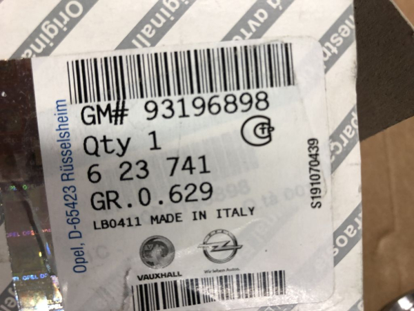 93196898 623741 Original Opel Kolben Corsa Meriva Tigra Y13DT Z13DT Z13DTJ NEU