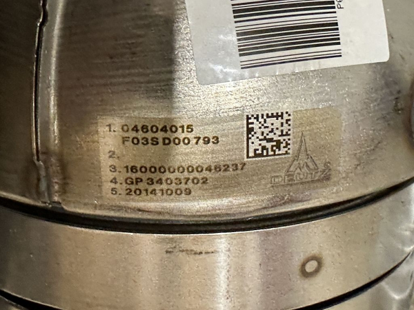 DEUTZ Diesel Particulate Filter 04603897 / 01902219 / GP3403702 – new, genuine